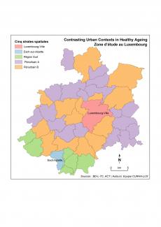 Zones péri-urbaines de l'étude au Luxembourg