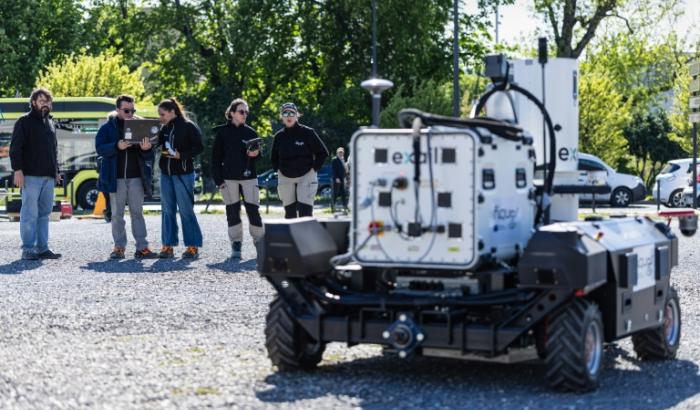 Un rover à capteur quantique, à Reims, le 22 avril 2026