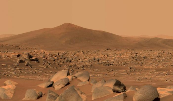 Photo de la Nasa obtenue le 12 mai 2021 montrant le cratère Jezero de Mars, le 29 avril 2021