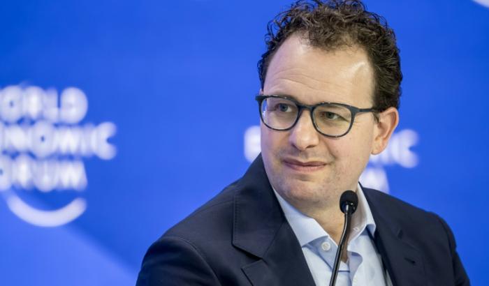 Le patron d'Anthropic, Dario Amodei, le 23 janvier 2026 au forum de Davos, en Suisse