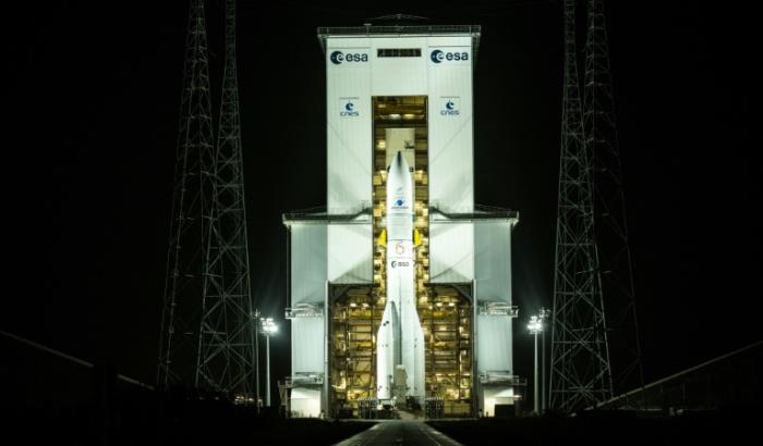 La fusée Ariane 6 prête à décoller à Kourou, en Guyane française, le 3 mars 2025
