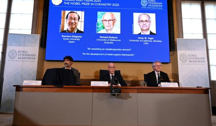 Für die Entwicklung metallorganischer Gerüste werden drei Wissenschaftler mit dem diesjährigen Chemie-Nobelpreis ausgezeichnet. Der Preis geht an den Japaner Susumu Kitagawa, den US-Jordanier Omar Yaghi und den in Großbritannien geborenen Richard Robson.