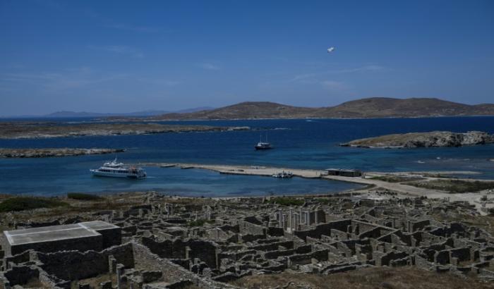 Le site archéologique de l'île de Délos, le 24 mai 2024