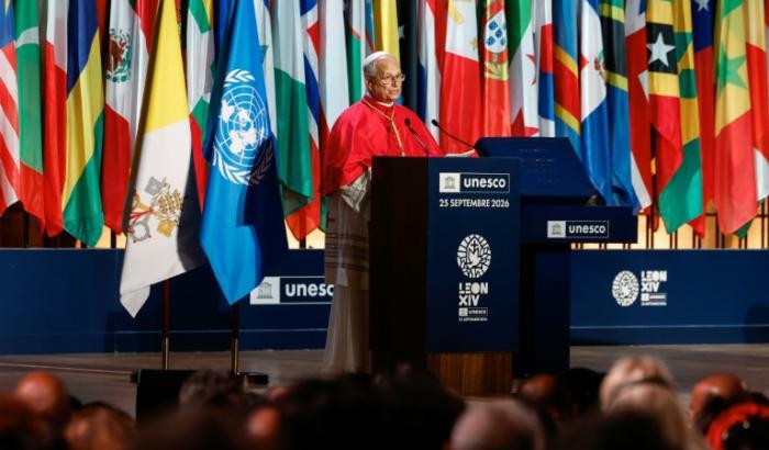 Le pape Léon XIV à l'Unesco à Paris le 25 septembre 2026