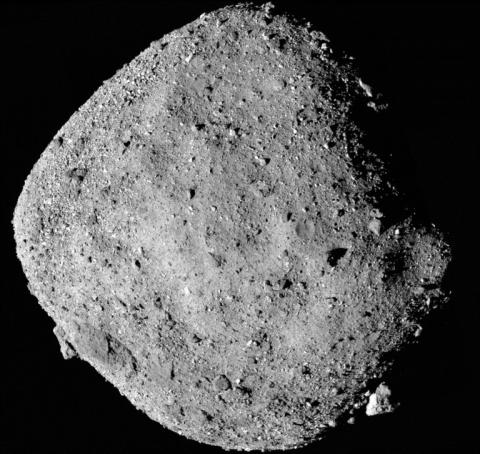 Image mosaïque de l'astéroïde Bennu datant du 2 décembre 2018 prise par la sonde OSIRIS-REx de la NASA