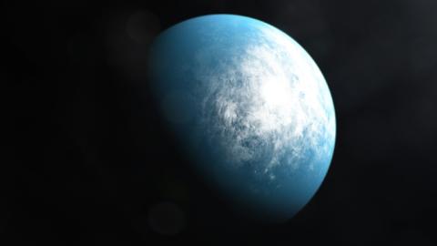 Vue d'artiste d'une exoplanète, TOI 700 d, distribuée le 6 janvier 2020 par le Goddard Space Center de la Nasa