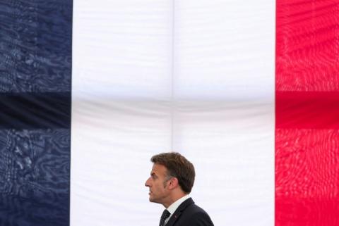 Emmanuel Macron lors d'une visite à l'usine Vorwerk, qui produit les appareils Thermomix, dans le cadre des "Choose France Days", à Donnemain-Saint-Mamès (Eure-et-Loir), le 29 mai 2026