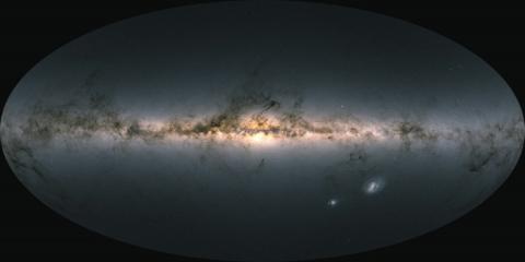 Image de la galaxie prise grâce aux données du télescope spatial Gaia, publiée le 3 décembre 2020 par l'Agence spatiale européenne (ESA)