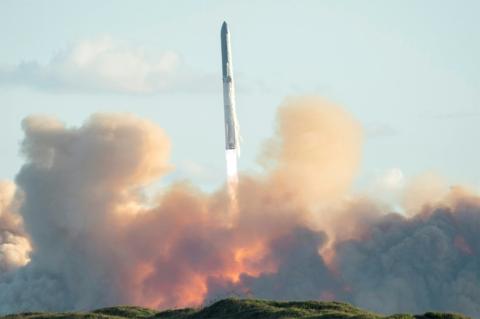 La fusée Starship de SpaceX au Texas, le 13 octobre 2025
