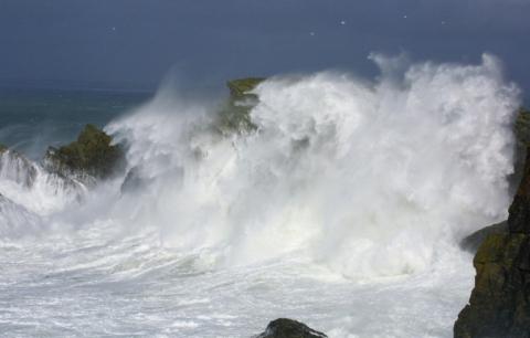 Im Meer vor der bretonischen Küste haben französische Wissenschaftler eine etwa 7000 Jahre alte und 120 Meter lange Granitmauer entdeckt.
