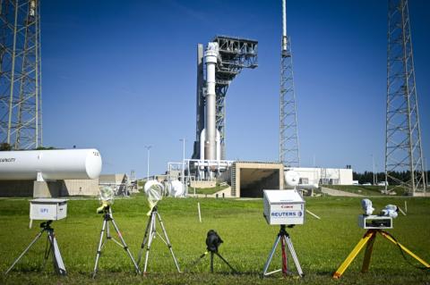 La fusée de ULA Atlas V avec le vaisseau Starliner à son sommet, le 31 mai à Cap Canaveral en Floride, avant son décollage pour la première mission habitée de Starliner