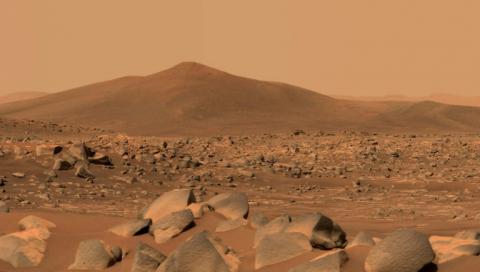 Photo de la Nasa obtenue le 12 mai 2021 montrant le cratère Jezero de Mars, le 29 avril 2021
