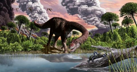 Une nouvelle étude indique que la poussière soulevée par l'impact d'un astéroïde sur la côte de l'actuel Mexique il y a 66 millions d'années aurait obscurci le ciel durablement, entraînant l'extinction des trois-quarts du monde vivant, dont les dinosaures