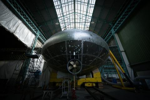 La station polaire Tara au CMN (Construction Mécanique de Normandie) à Cherbourg le 29 août 2024