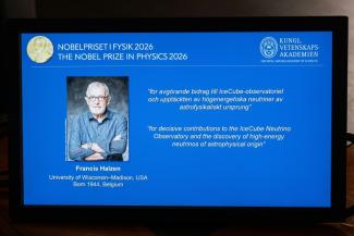 Endlich hat das Warten ein Ende: Für den belgischen Astrophysiker und diesjährigen Physik-Nobelpreisträger Francis Halzen ist die Auszeichnung der Königlichen Schwedischen Akademie der Wissenschaften eine große Erleichterung.