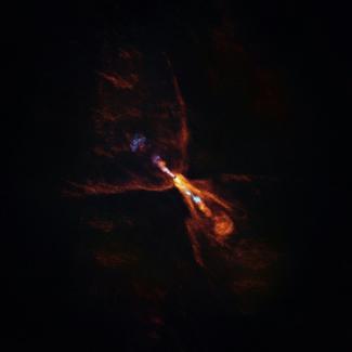 Image de la jeune étoile HOPS-315 et de son disque protoplanétaire, publiée par l'Observatoire européen austral (ESO), le 16 juillet 2025