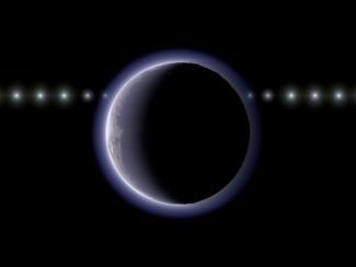 Illustration non datée, diffusée le 4 mai 2026, d'un corps glacé nommé (612533) 2002 XV93, au-delà de Pluton, qui présenterait des signes d'une atmosphère, selon des astronomes japonais