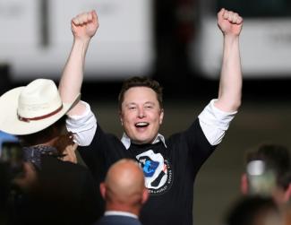 SpaceX-Chef Elon Musk sagte nach dem Start, er sei "von Emotionen überwältigt".