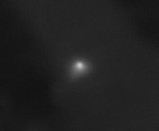 Photo diffusée le 22 juin 2026 par la Nasa, prise par une caméra HiRISE (High Resolution Imaging Science Experiment) à bord de la sonde Mars Reconnaissance Orbiter, montrant une image de la comète interstellaire 3I/ATLAS, le 2 octobre 2025