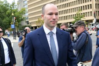 Le président d'OpenAI Greg Brockman arrive à la Maison Blanche pour une rencontre avec Donald Trump, le 29 septembre 2026 à Washington